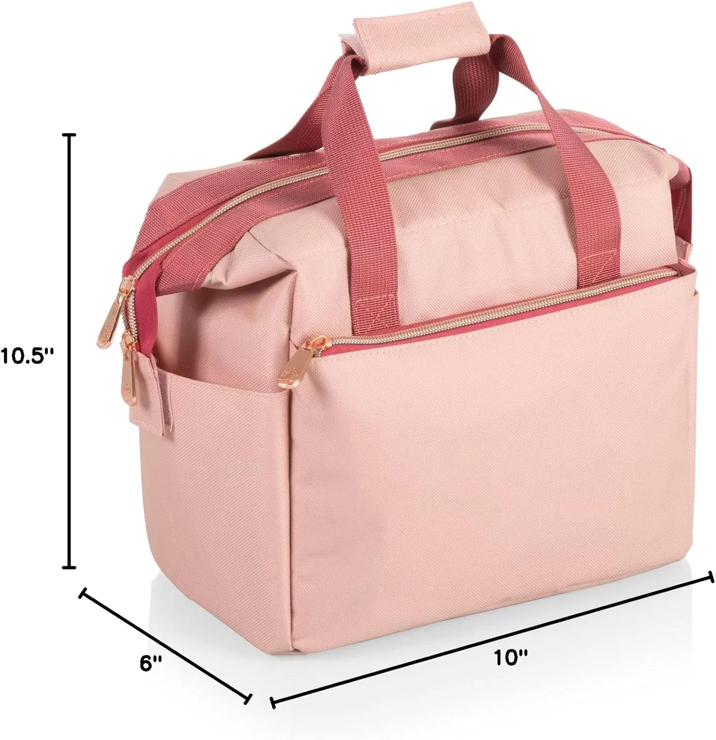 PICNIC TIME - On The Go Lunch Bag - Soft Cooler Lunch Box - Insulated Lunch Bag, (Pink)