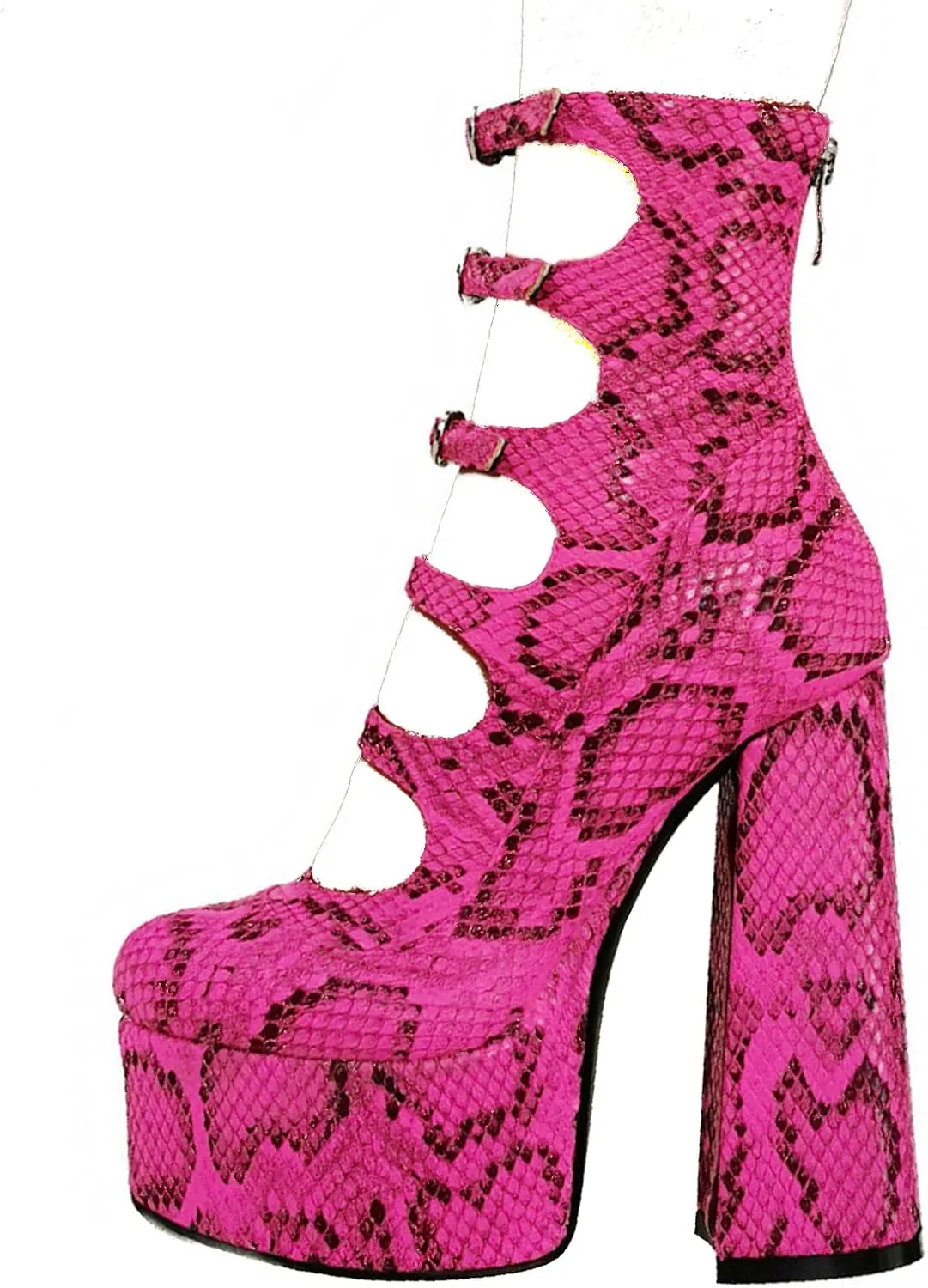 Platform Chunky Heels for Women Sexy Strappy Lace Up Platform Pumps
