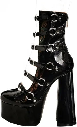 Platform Chunky Heels for Women Sexy Strappy Lace Up Platform Pumps