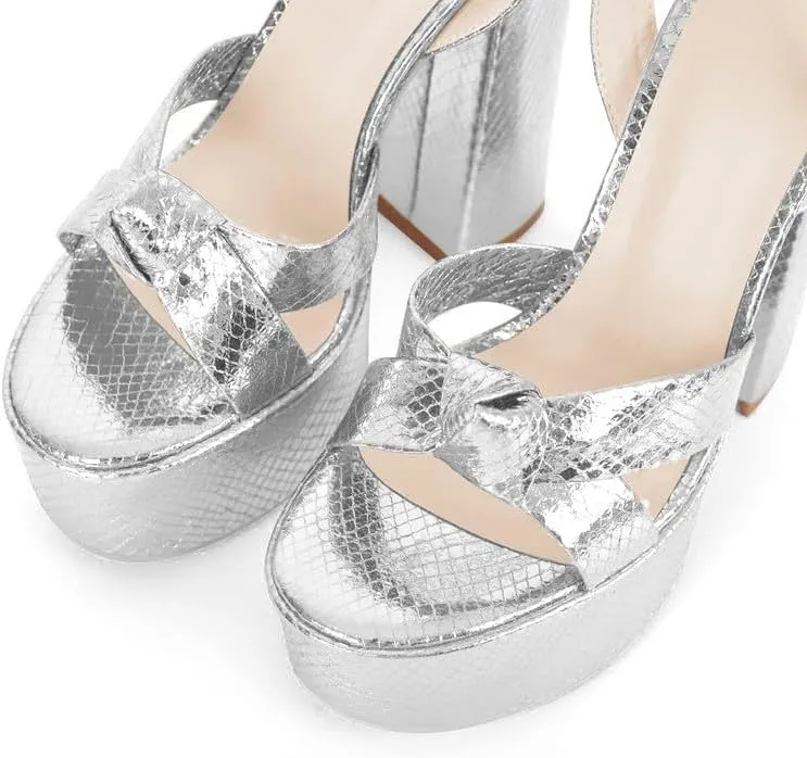 Platform Heels for Women Ankle Strap Chunky High Heel Sandals