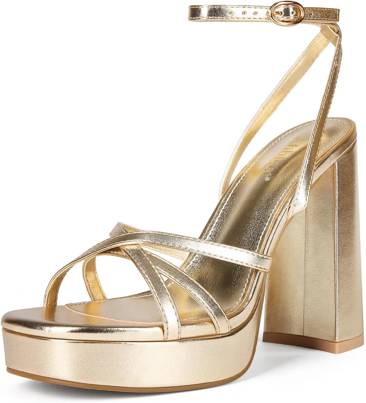 Platform Heels for Women Strappy Block Chunky High Heels Open Toe Ankle Strap Sandals Fashion Lace Up Wedding Party Evening Prom Dance Dress Shoes