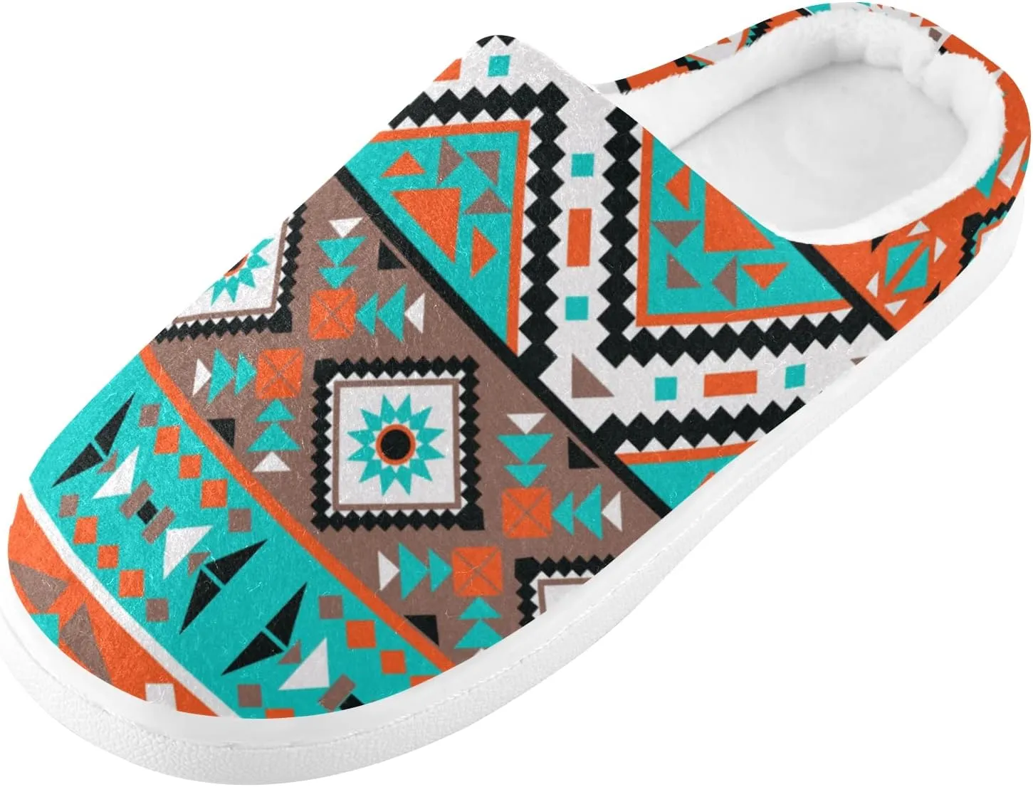 Poeticcity Unisex Memory Foam House Slippers Non-Skid Soft Warm Sole Coral Fleece Slip-on Closed Toe Hand Free Shoes for Bedroom Travel 6-17
