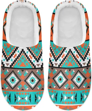 Poeticcity Unisex Memory Foam House Slippers Non-Skid Soft Warm Sole Coral Fleece Slip-on Closed Toe Hand Free Shoes for Bedroom Travel 6-17
