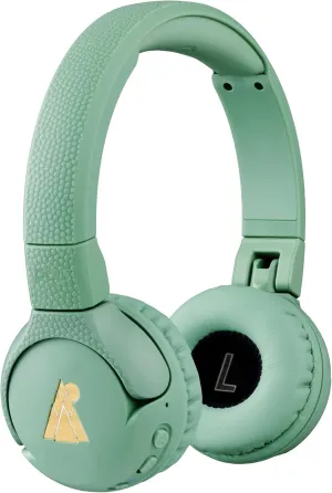 POGS Kids Bluetooth Wireless Headphones | The Gecko 2 | Foldable, Durable Headphones for Kids 3  | Volume Limited 85 dB, Microphone | On-Ear | Wireless Music-Sharing Function (rGreen)