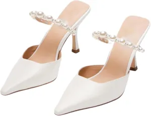 Pointy Toe Heels for Women with Stone Pattern Kitten Heel Pumps with Strap Slip on Elegant Fashionable Design Perfect for Party and Date