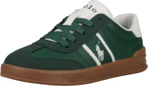 POLO RALPH LAUREN Heritage Court III T-Toe Child DK Green/White M125 Sneaker, 12.5 US Unisex Little Kid