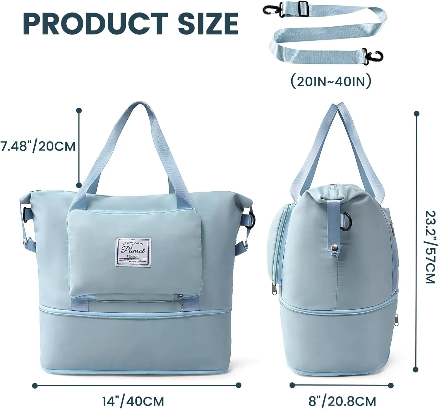 Pool Travel Duffle Bag - Overnight Shoulder Bag for Women, Waterproof Weekender Bag Carry On Tote Bags Sports Tote Gym Bag for Women