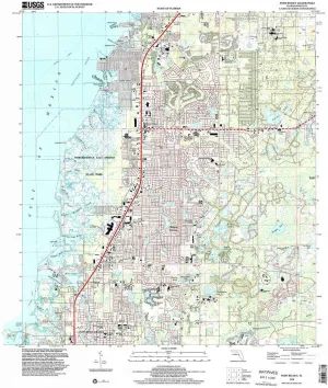 Port Richey FL topo map, 1:24000 Scale, 7.5 X 7.5 Minute, Historical, 1998, Updated 2002, 27.1 x 24 in