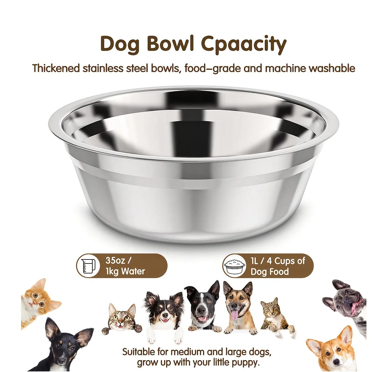 Portable Non-Slip Elevated Dog Bowls Set With 2 Bowls