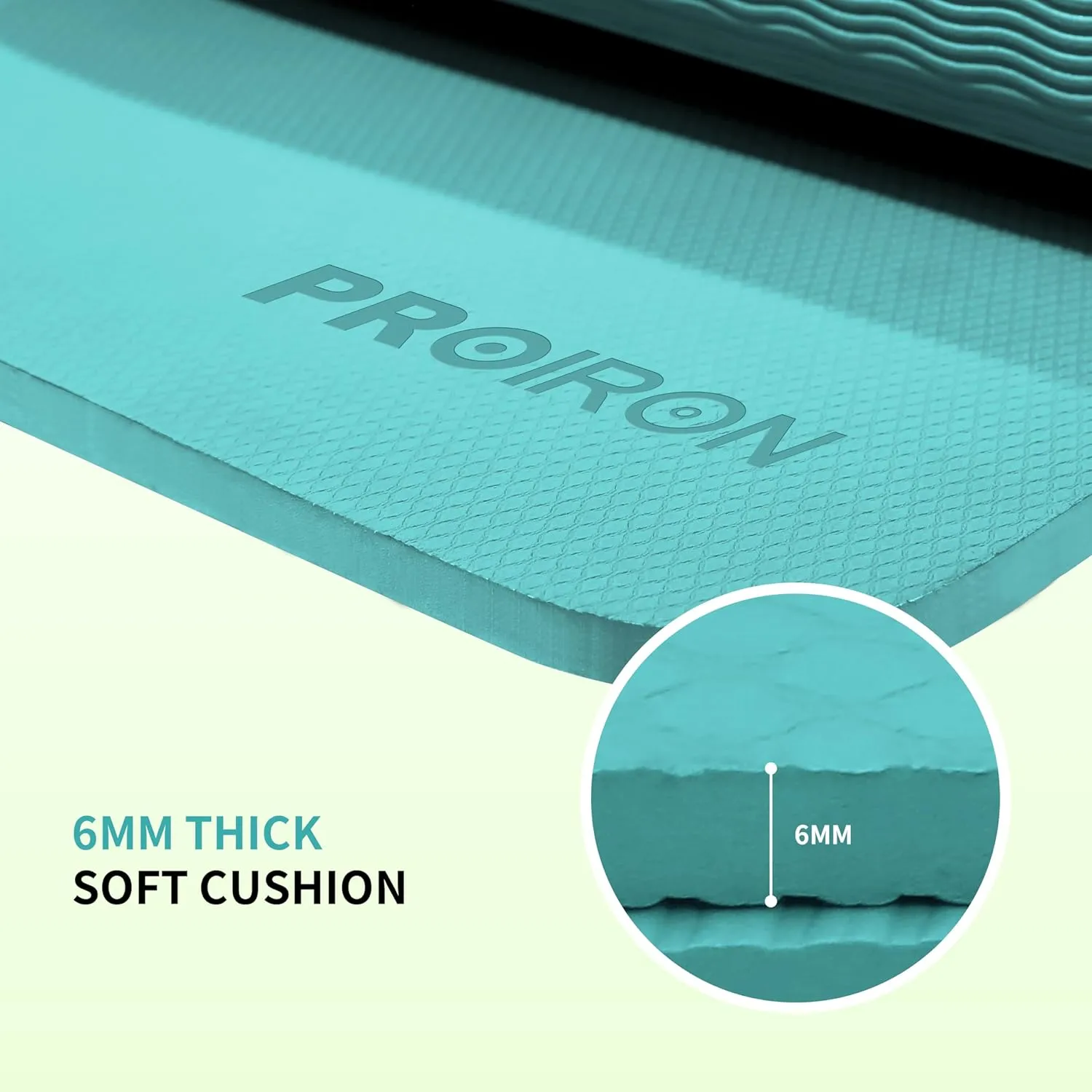 PROIRON Foldable 72“x24"x0.24”(6mm) TPE Yoga Mat,NOT PVC!!!-Folding Yoga Mat Thick for Home Workout & Travel, Eco-Friendly TPE Non Slip Yoga Mats with Storage Bag,Portable Yoga Mat for Home Gym, Pilates, Fitness,Stretching