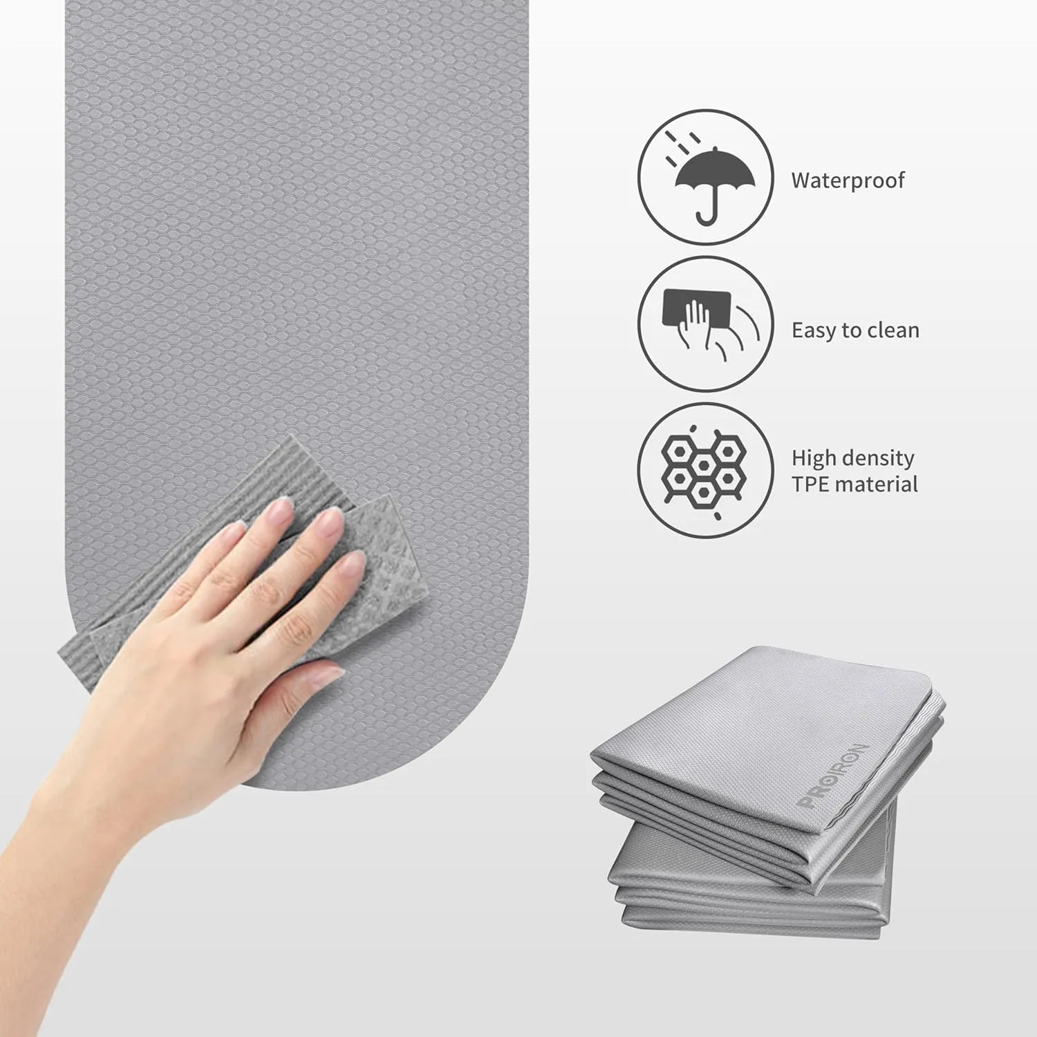 PROIRON Foldable 72“x24"x0.24”(6mm) TPE Yoga Mat,NOT PVC!!!-Folding Yoga Mat Thick for Home Workout & Travel, Eco-Friendly TPE Non Slip Yoga Mats with Storage Bag,Portable Yoga Mat for Home Gym, Pilates, Fitness,Stretching