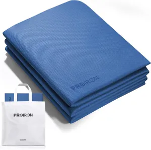 PROIRON Foldable 72“x24"x0.24”(6mm) TPE Yoga Mat,NOT PVC!!!-Folding Yoga Mat Thick for Home Workout & Travel, Eco-Friendly TPE Non Slip Yoga Mats with Storage Bag,Portable Yoga Mat for Home Gym, Pilates, Fitness,Stretching