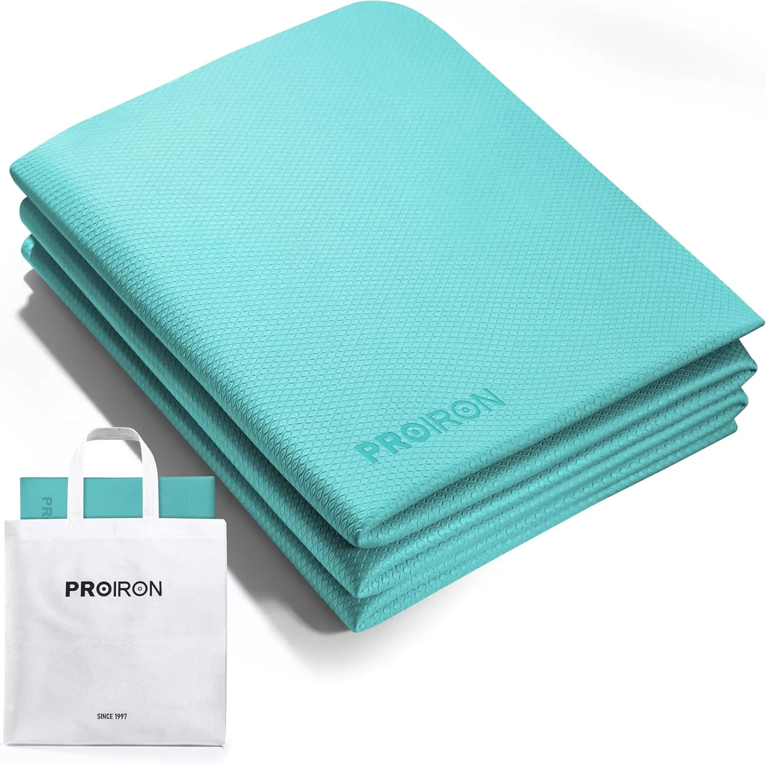 PROIRON Foldable 72“x24"x0.24”(6mm) TPE Yoga Mat,NOT PVC!!!-Folding Yoga Mat Thick for Home Workout & Travel, Eco-Friendly TPE Non Slip Yoga Mats with Storage Bag,Portable Yoga Mat for Home Gym, Pilates, Fitness,Stretching
