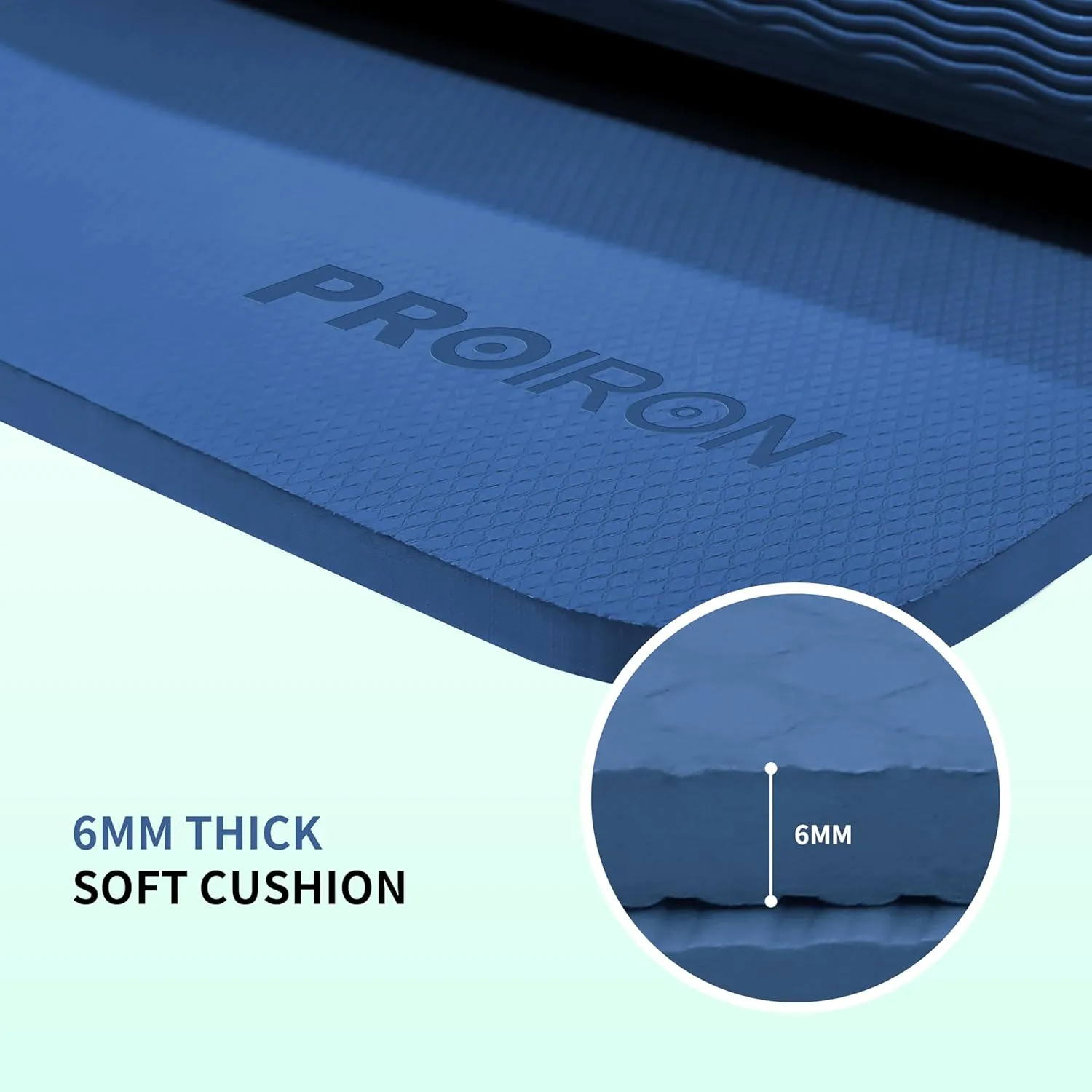 PROIRON Foldable 72“x24"x0.24”(6mm) TPE Yoga Mat,NOT PVC!!!-Folding Yoga Mat Thick for Home Workout & Travel, Eco-Friendly TPE Non Slip Yoga Mats with Storage Bag,Portable Yoga Mat for Home Gym, Pilates, Fitness,Stretching