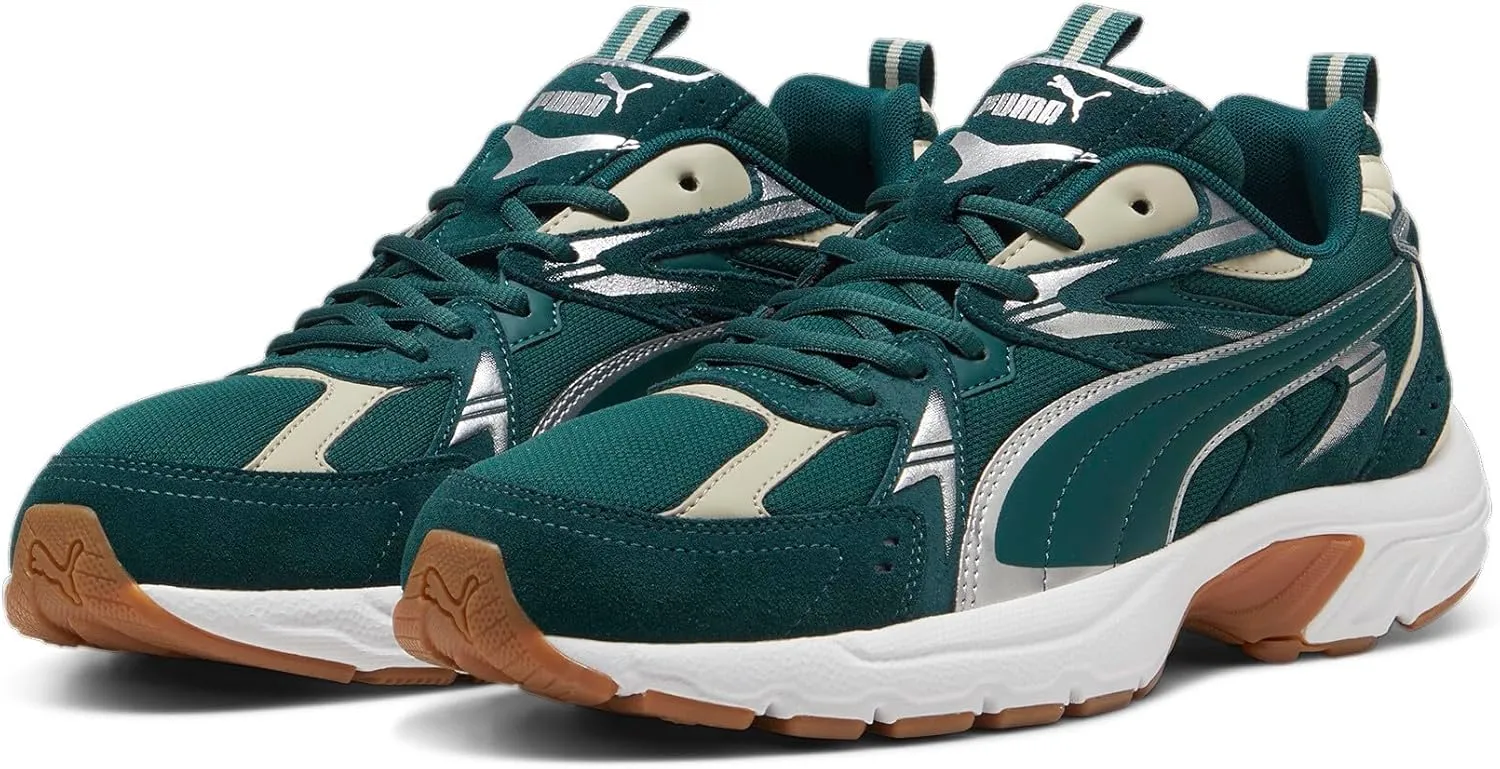 PUMA Men's Milenio Tech Shoes, Dark Myrtle-Alpine Snow, 14