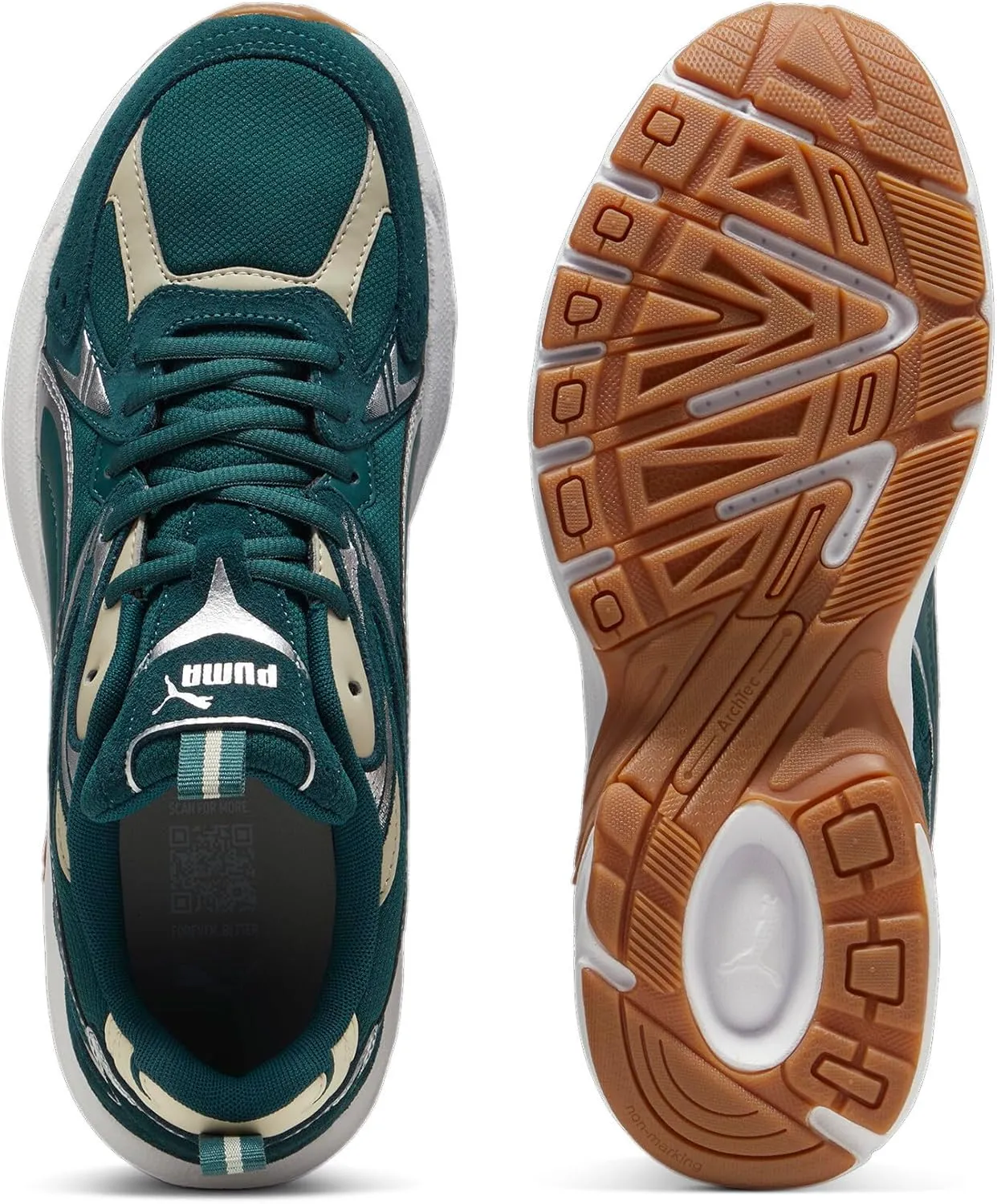 PUMA Men's Milenio Tech Shoes, Dark Myrtle-Alpine Snow, 14
