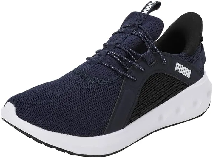 PUMA Unisex Softride Carson Sliptech Road Running Shoe, Puma Navy PUMA Black PUMA White, 8