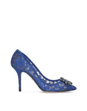 Pump in Taormina lace with crystals