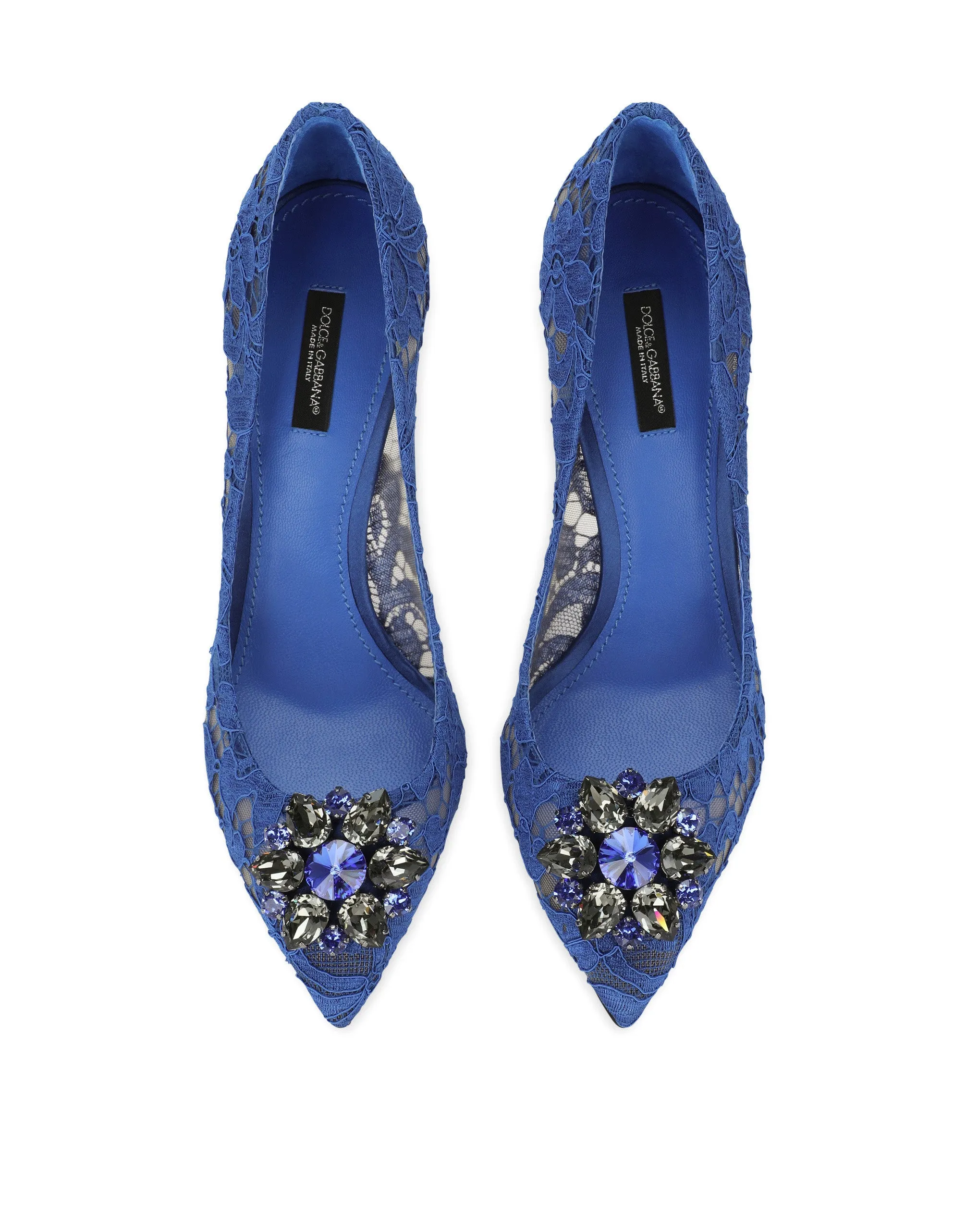 Pump in Taormina lace with crystals