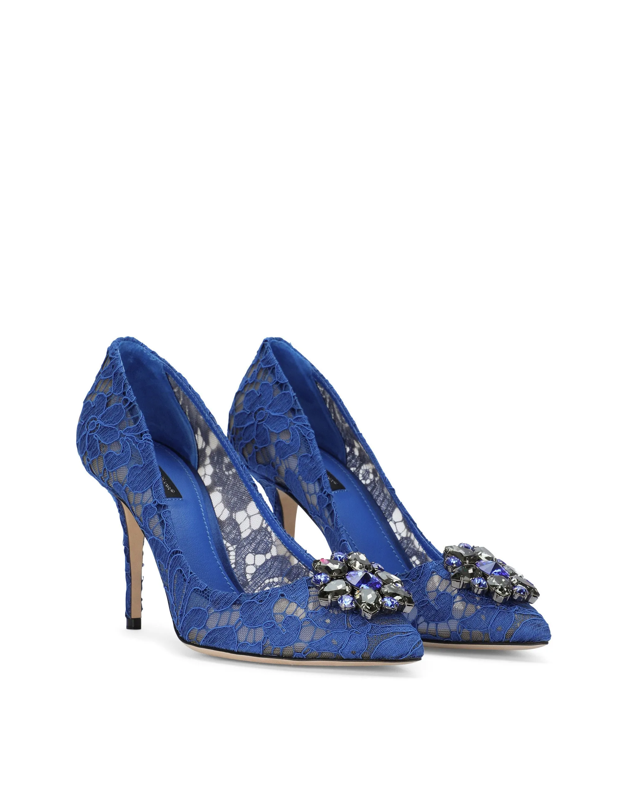 Pump in Taormina lace with crystals
