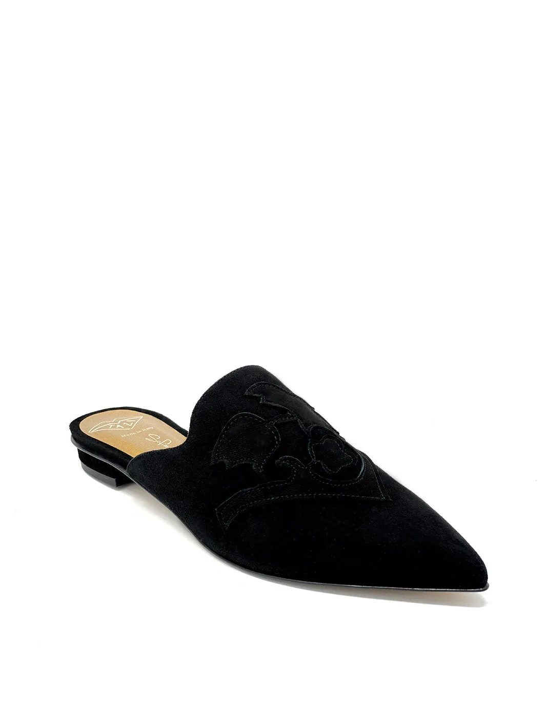 "Hanae" Suede Mules
