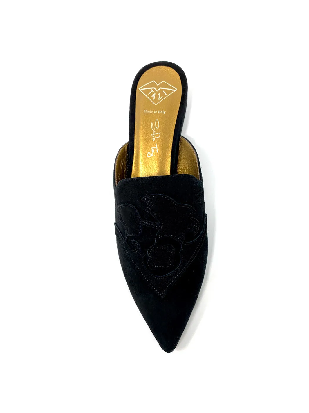 "Hanae" Suede Mules