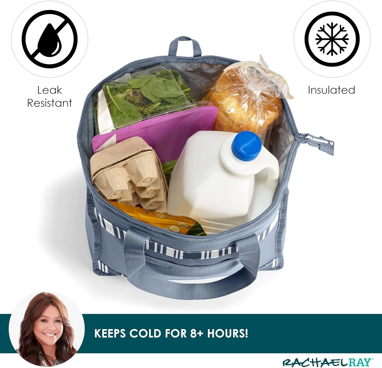 Rachael Ray Chillout Soft Sided Cooler Bag - Insulated, Leak Proof, Portable for Travel