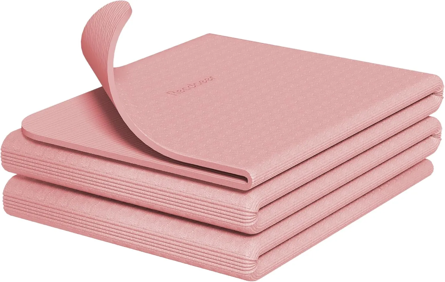 Readaeer Foldable Yoga Mat for Travel Folding Yoga Mat 6mm Thick with Carrying Bag, Non-Slip TPE Exercise Pilates Mat for 72" L x 24" W x 0.24 Inch