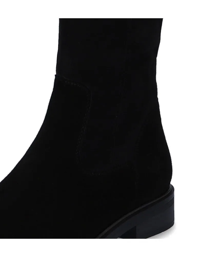 Remonte Fashionable Black Suede Knee High boots