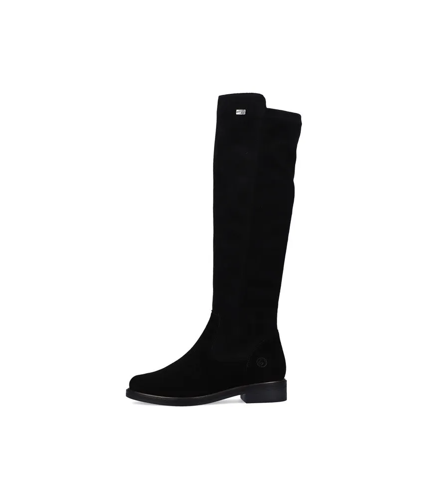 Remonte Fashionable Black Suede Knee High boots