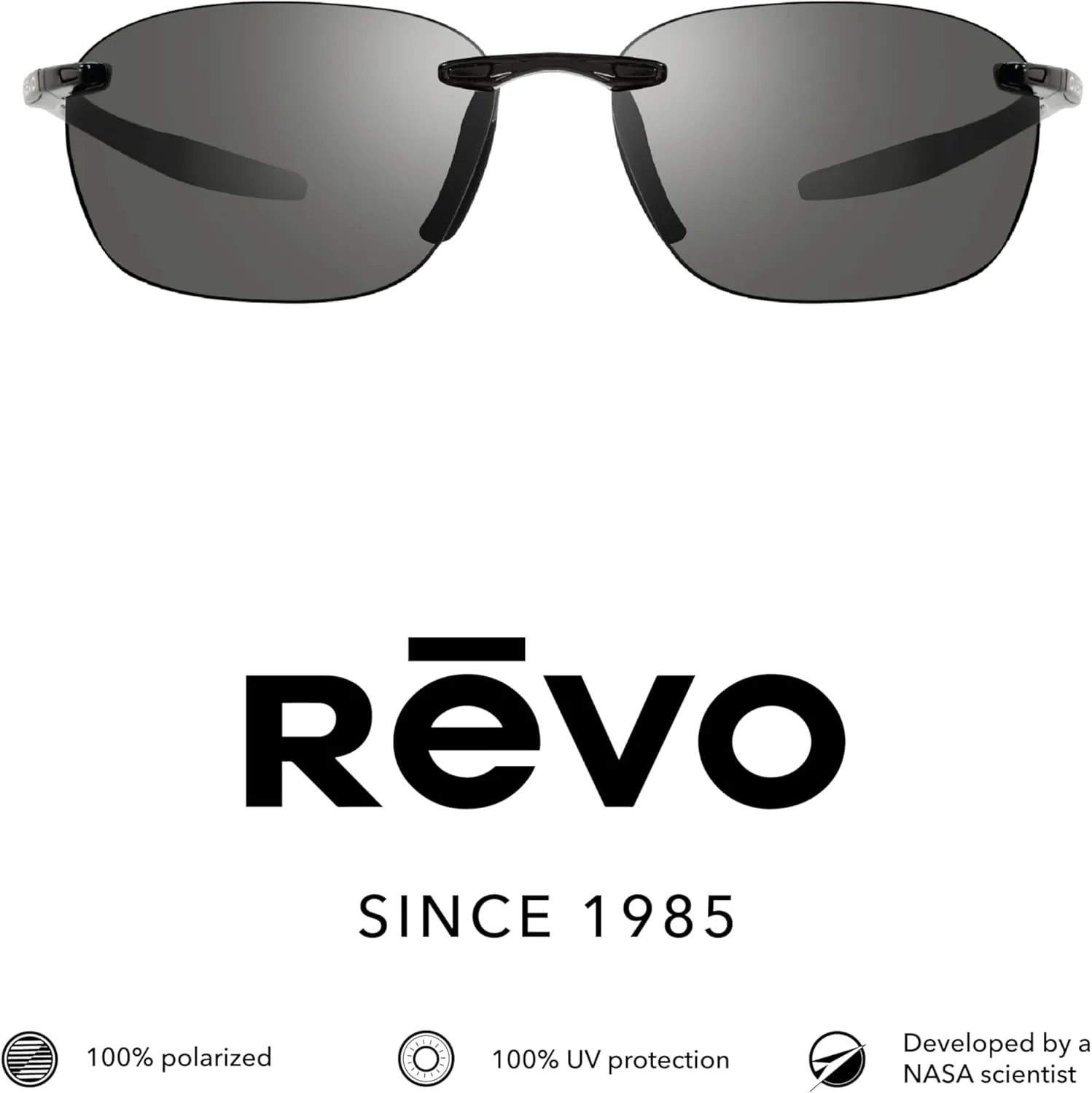 Revo Sunglasses Descend Fold: Polarized Lens with Rimless Foldable Frame