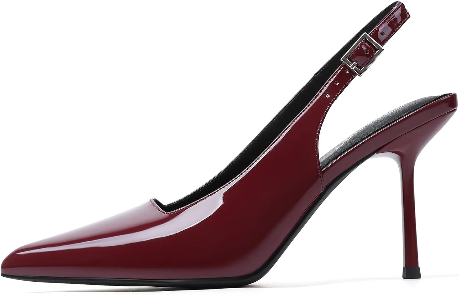 RIBONGZ Sexy Slingback Pumps Elegant Dressy Heels for Women Closed Toe Pointy High Heels Wedding Bride Prom Party Evening Shoes