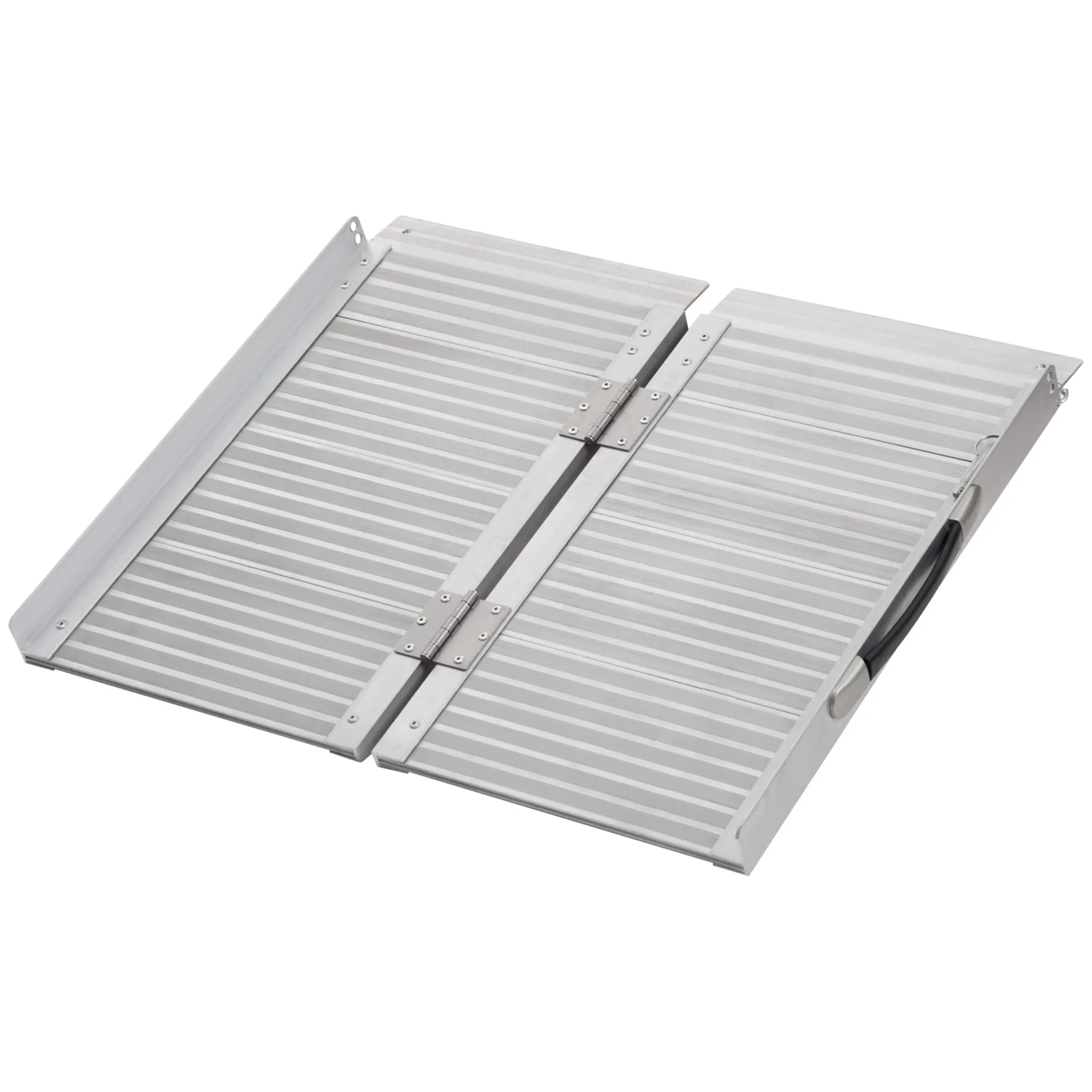 Rootz Wheelchair Ramp - Portable Wheelchair Access Ramp - Foldable Scooter Ramp - Non-Slip Surface - 61 x 74 cm Aluminum Design, 270kg Capacity