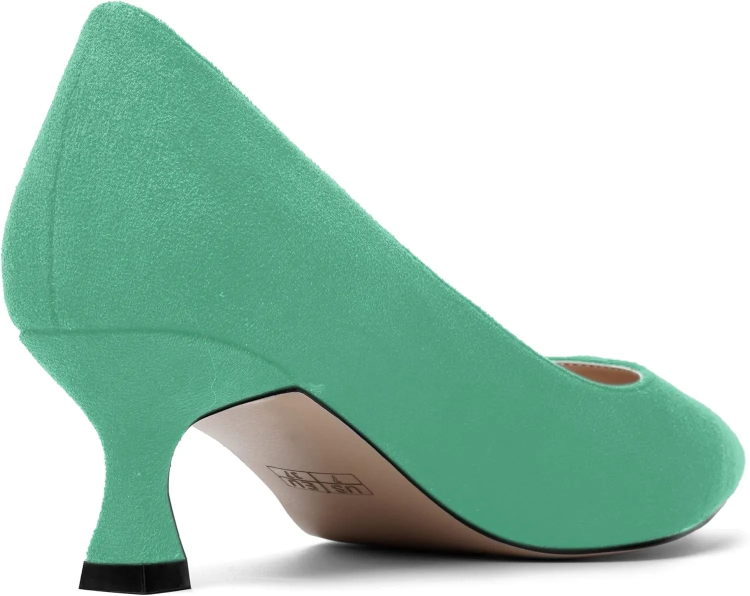 ROSERWISH Womens Slip On Casual Office Suede Pointed Toe Elegant Kitten Low Heel Pumps Dress Shoes 2 Inch