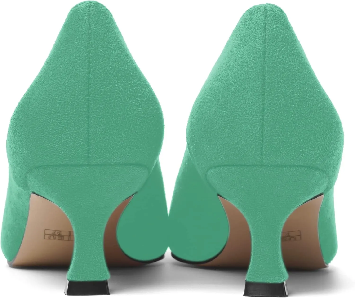 ROSERWISH Womens Slip On Casual Office Suede Pointed Toe Elegant Kitten Low Heel Pumps Dress Shoes 2 Inch
