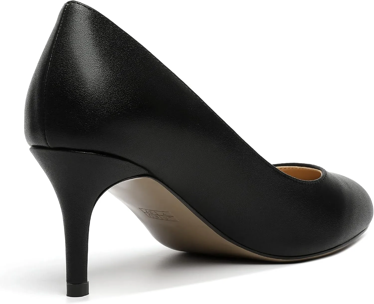 ROSERWISH Womens Slip On Wedding Party Round Toe Sexy Elegant Stiletto Mid Heel Pumps Dress Shoes 2.5 Inch