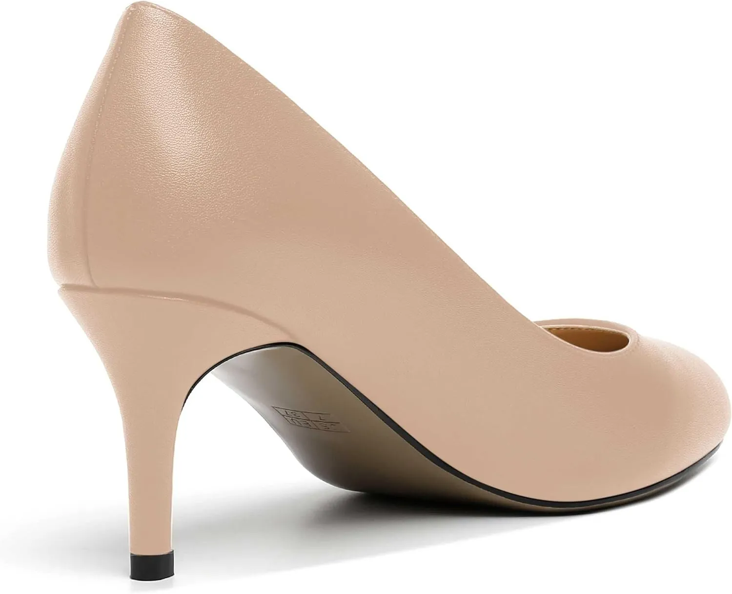 ROSERWISH Womens Slip On Wedding Party Round Toe Sexy Elegant Stiletto Mid Heel Pumps Dress Shoes 2.5 Inch