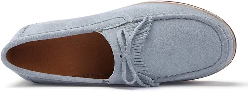 Ruiatoo Womens Slip on Loafers Comfortable Thick Soft Platform Shoes Business Casual Walking Shoes