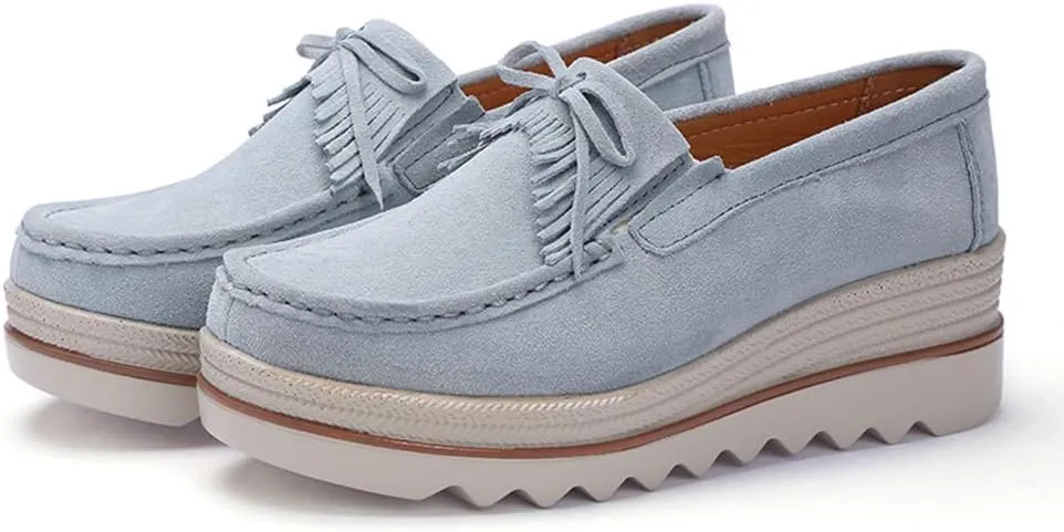 Ruiatoo Womens Slip on Loafers Comfortable Thick Soft Platform Shoes Business Casual Walking Shoes