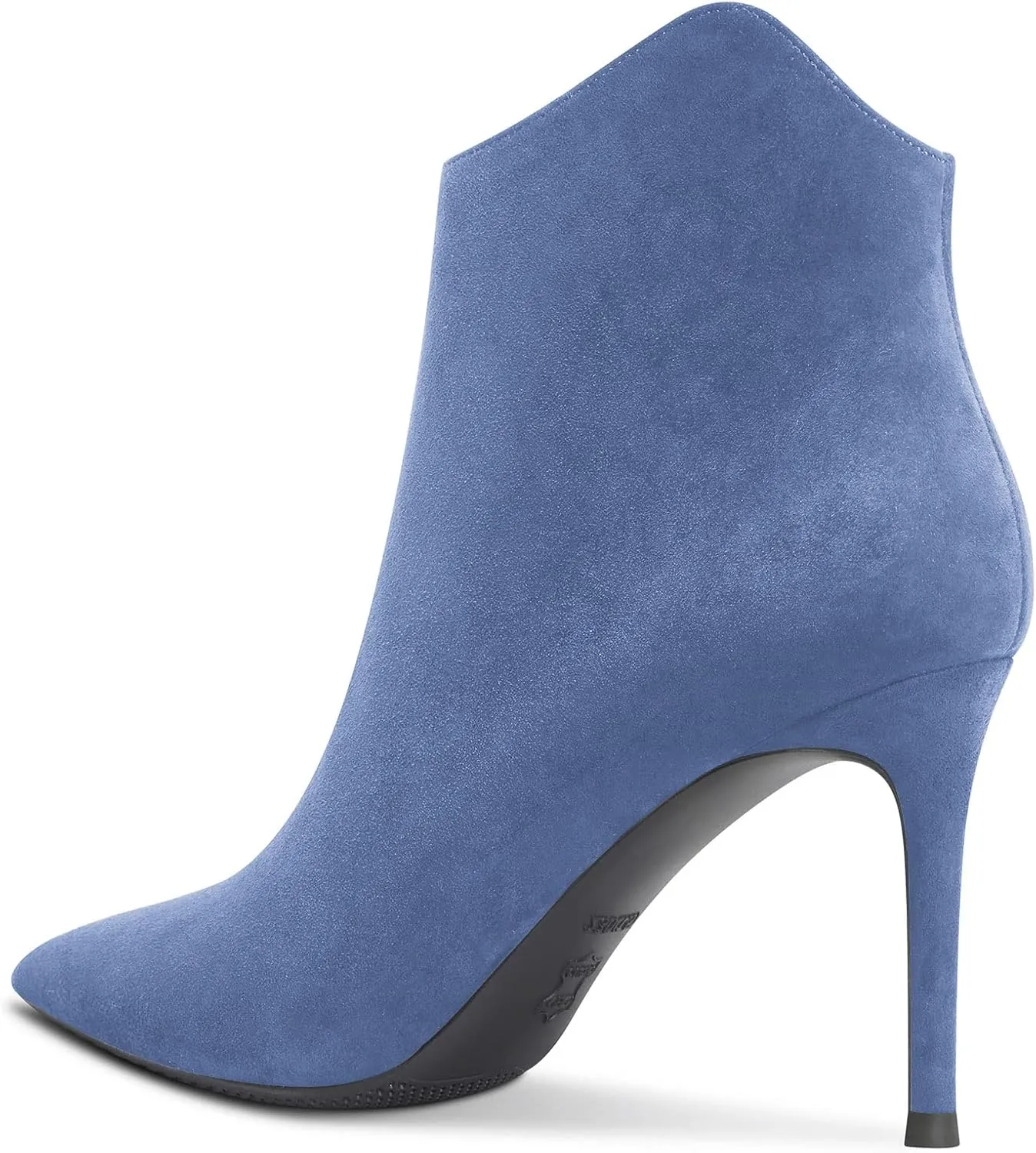 Saekcted Women Stiletto High Heel Pointed Toe Ankle Boots Short Bootie Classic Slip-on Office Party Boots 3.9 Inches Heels