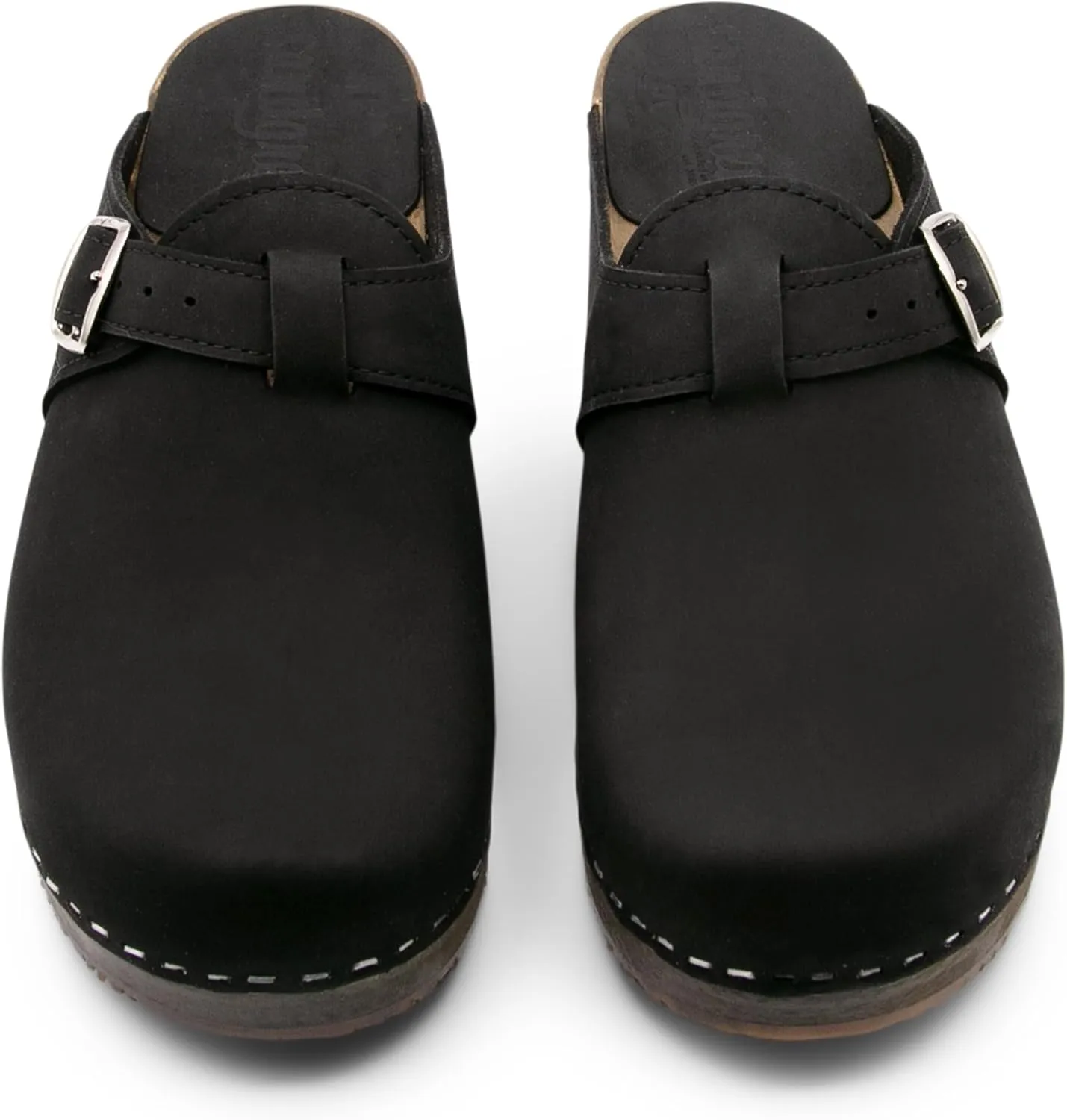 Sandgrens Handmade Swedish Wood Clogs for Men, Low Heel Mule | Halmstad