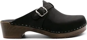 Sandgrens Handmade Swedish Wood Clogs for Men, Low Heel Mule | Halmstad