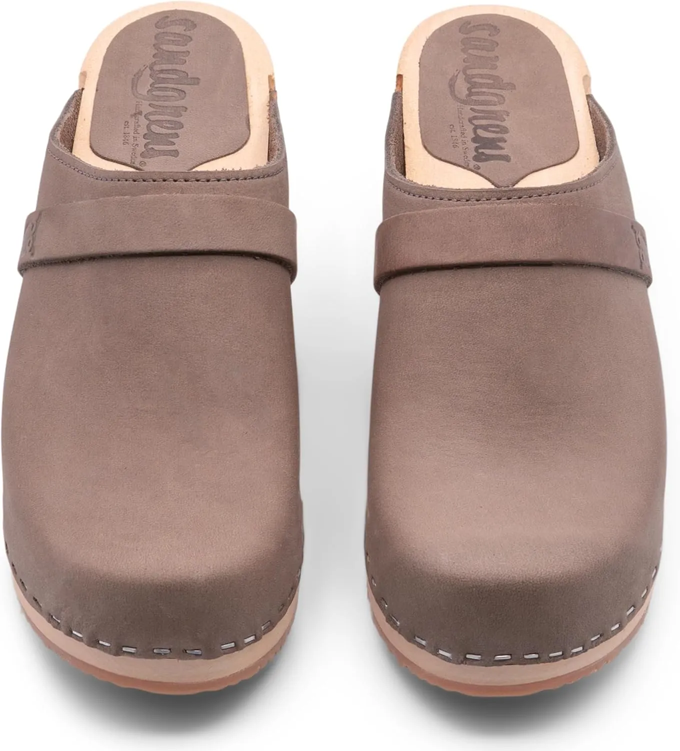 Sandgrens Handmade Swedish Wood Clogs for Women, High Heel Mule | Dublin
