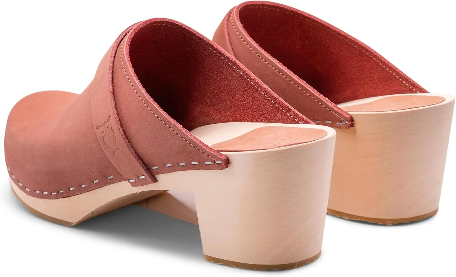 Sandgrens Handmade Swedish Wood Clogs for Women, High Heel Mule | Dublin