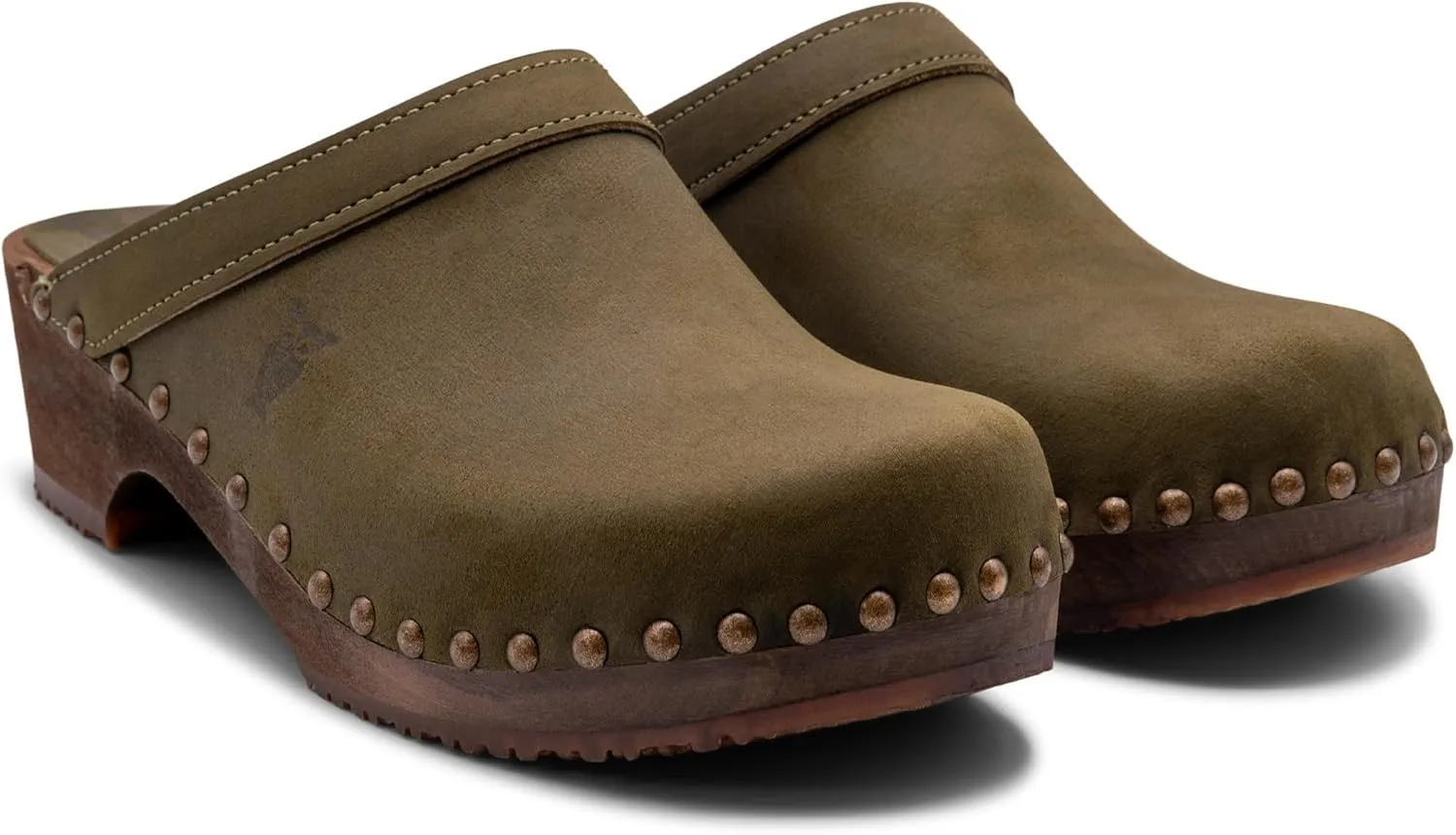 Sandgrens Handmade Swedish Wood Clogs for Women, Low Heel Mule | Athens
