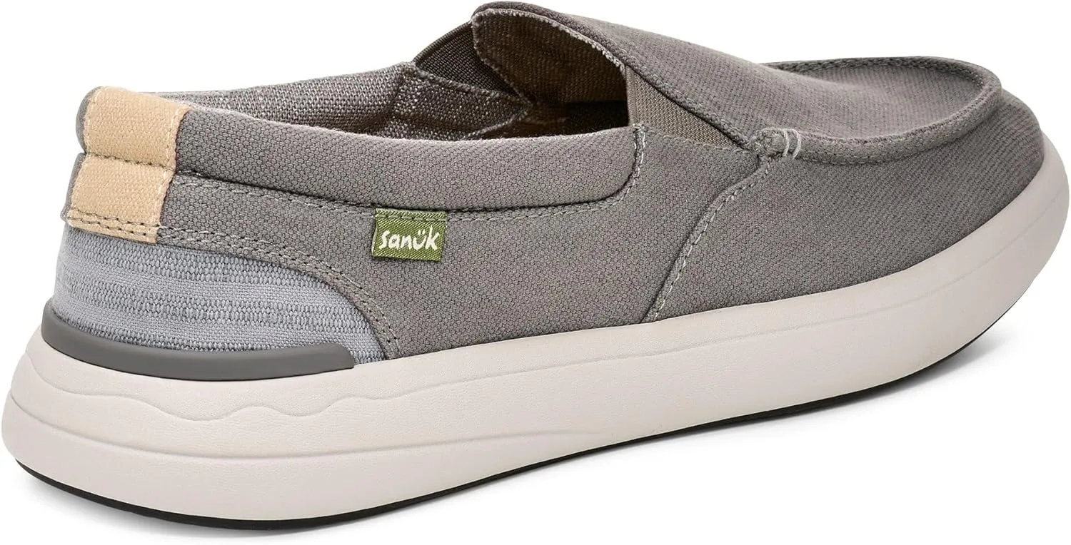 Sanuk Mens Mason Loafers | Mens Shoes | Slip On Shoes for Men | Men's Slip-on Loafers | Removable Comfort Footbed