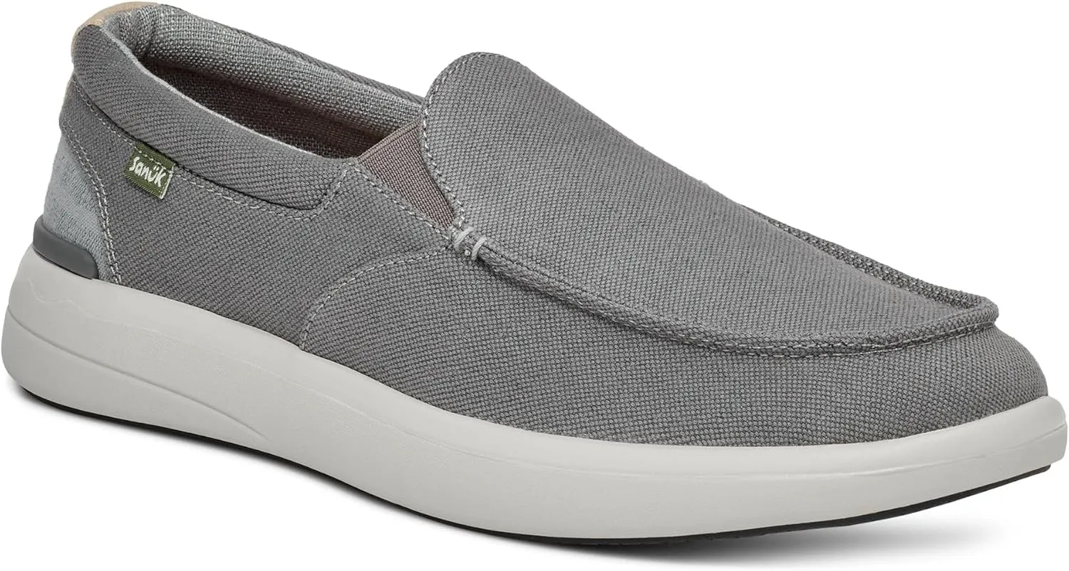 Sanuk Mens Mason Loafers | Mens Shoes | Slip On Shoes for Men | Men's Slip-on Loafers | Removable Comfort Footbed
