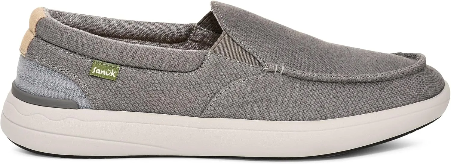 Sanuk Mens Mason Loafers | Mens Shoes | Slip On Shoes for Men | Men's Slip-on Loafers | Removable Comfort Footbed