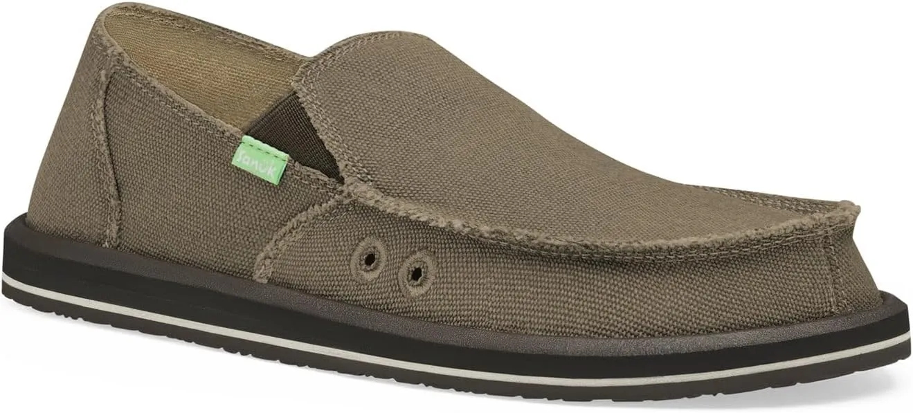 Sanuk Mens Sidewalk Surfer | Mens Shoes | Slip On Shoes for Men | Men's Slip-on Loafers | Memory Foam Footbed