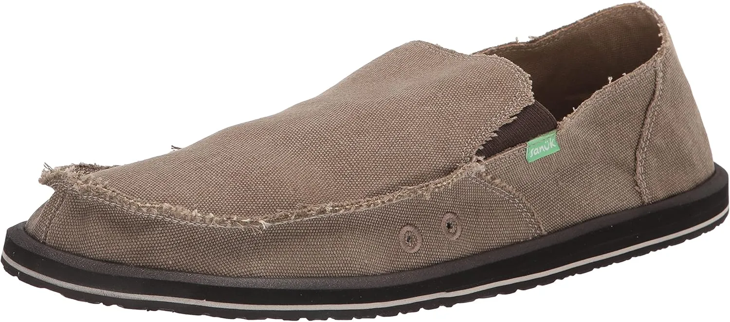 Sanuk Mens Sidewalk Surfer | Mens Shoes | Slip On Shoes for Men | Men's Slip-on Loafers | Memory Foam Footbed